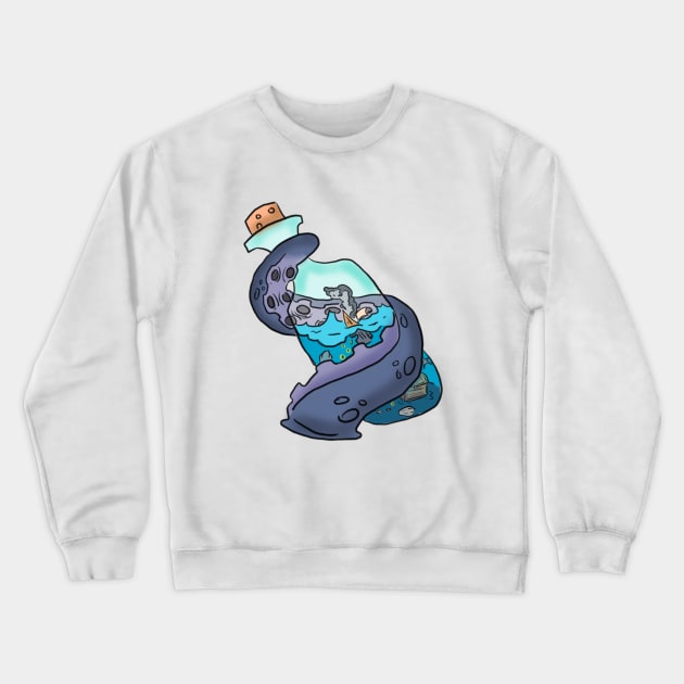 Tentacle on the Bottle Crewneck Sweatshirt by Make_them_rawr